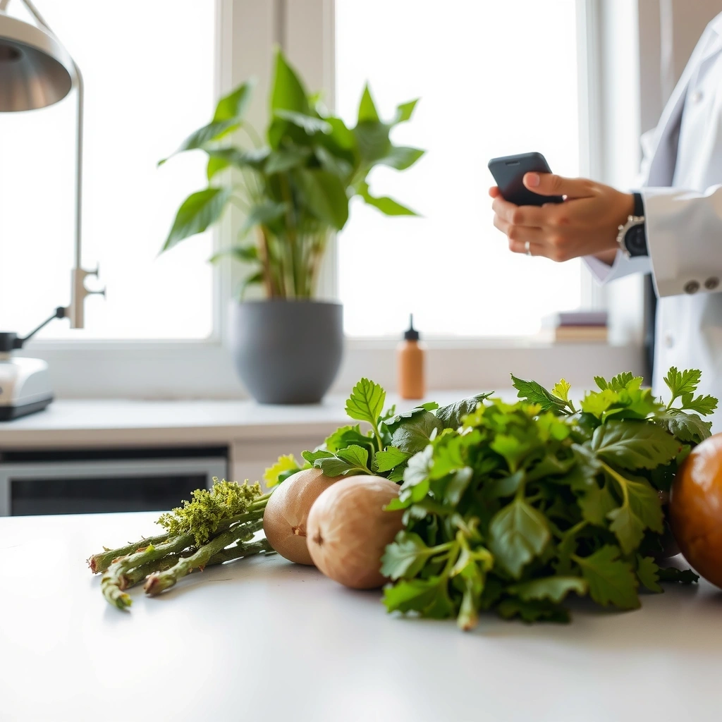 Frische Zutaten im Labor